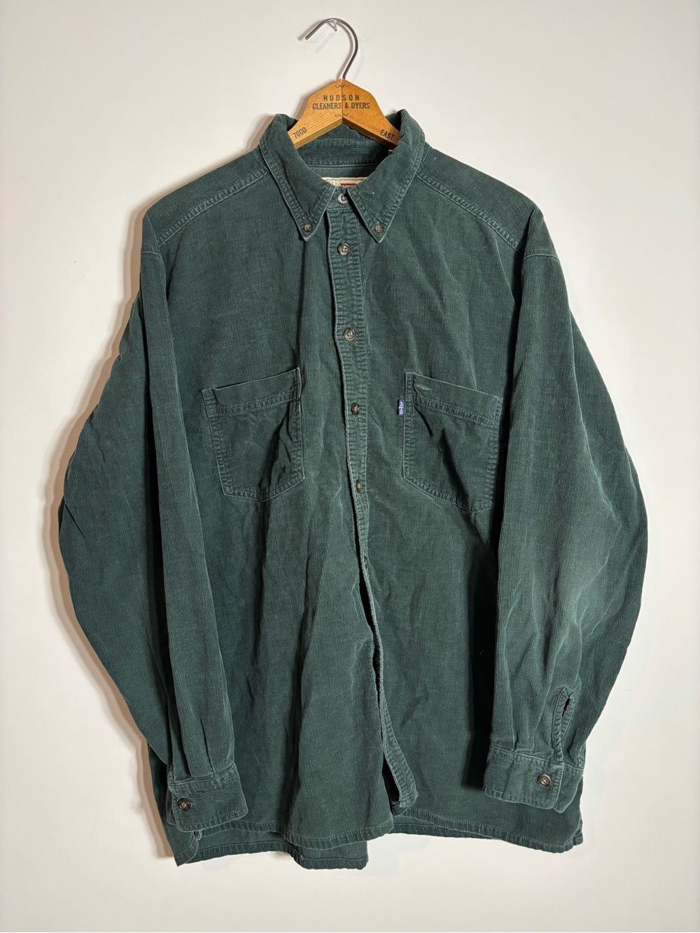 Vintage Levi’s Green Corduroy Button Down Shirt XL Workwear